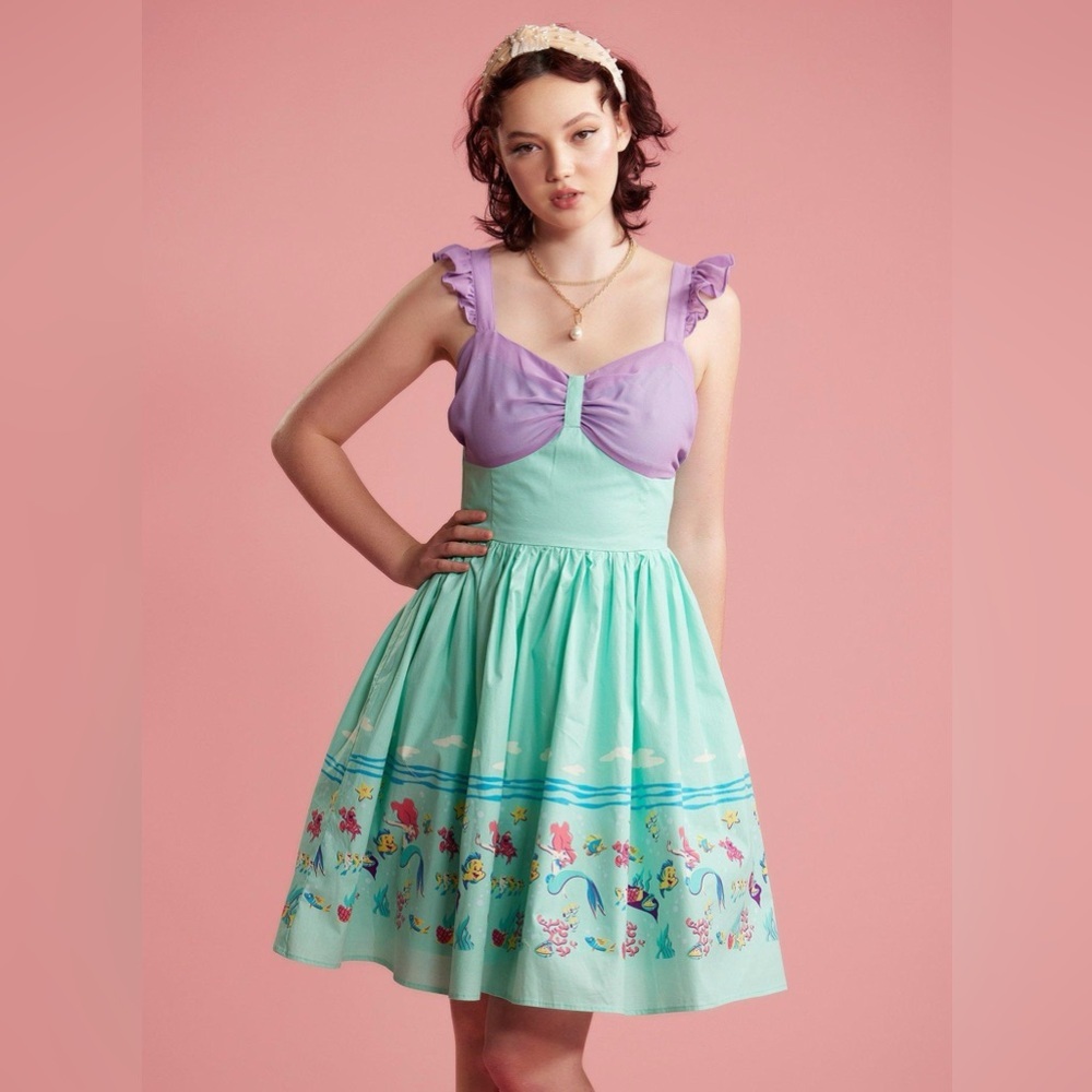 Her Universe x Hot Topic Disney HTF The Little Mermaid Lace-Up Sweetheart Dress
